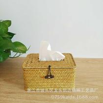 Manufacturers herbal tissue paper towel box Home rectangular napkin box handmade to prepare European and American paper towels box roll paper cylinder