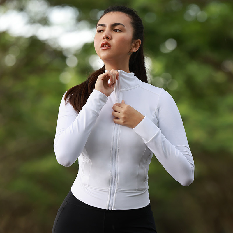 RESHAPE/重塑之路 秋冬修身显瘦长袖跑步健身拉链运动夹克女Agile,淘宝优惠券,粉丝福利购,淘宝优惠卷