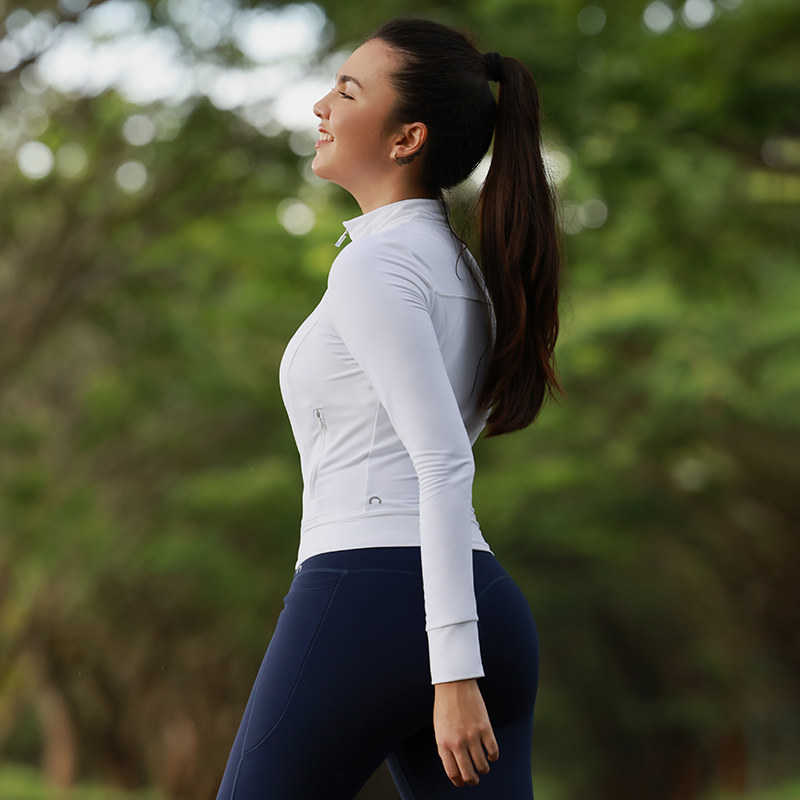 RESHAPE/重塑之路 秋冬修身显瘦长袖跑步健身拉链运动夹克女Agile,淘宝优惠券,粉丝福利购,淘宝优惠卷