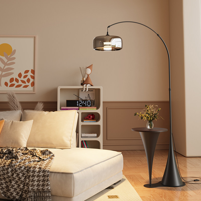 意式极简钓鱼落地灯客厅沙发旁边几轻奢设计师置物架卧室台灯一体,淘宝优惠券,粉丝福利购,淘宝优惠卷