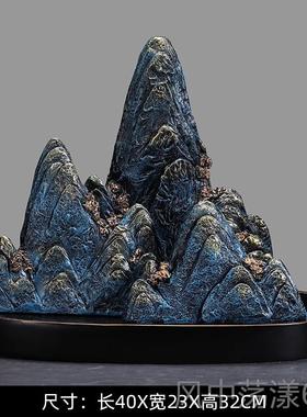 正品厅假山石摆居装饰品办公室酒柜家子玄关客小盆景新件中式山水