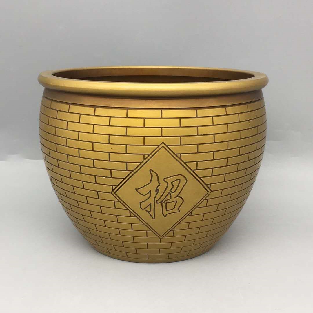正品纯铜龙凤缸故宫缸大号缸烟灰缸水缸聚宝盆香炉客厅办公室装饰