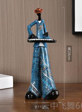 正品欧式创意乐队术摆器件艺乐音乐人物客玄关酒柜电视柜家居装饰