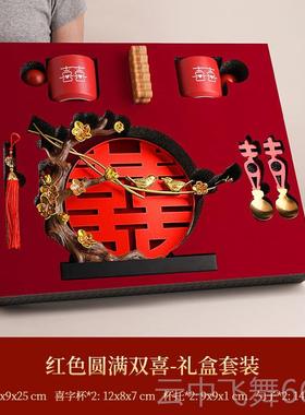 正品高档送新人结婚布置房装客厅饰订婚摆台摆件高级小感众新婚婚