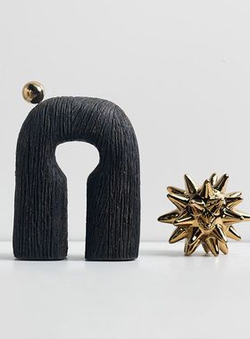 拱形带球摆件树脂陶瓷样板间客厅