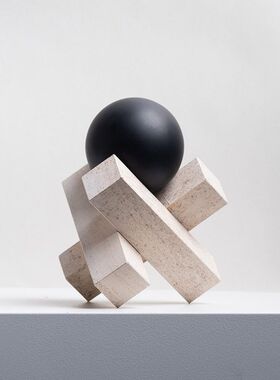 现代简约梦之门大理石摆件家居