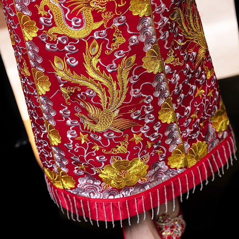 龙凤褂大五福秀禾服新娘2020婚纱 摩卡媛旗袍