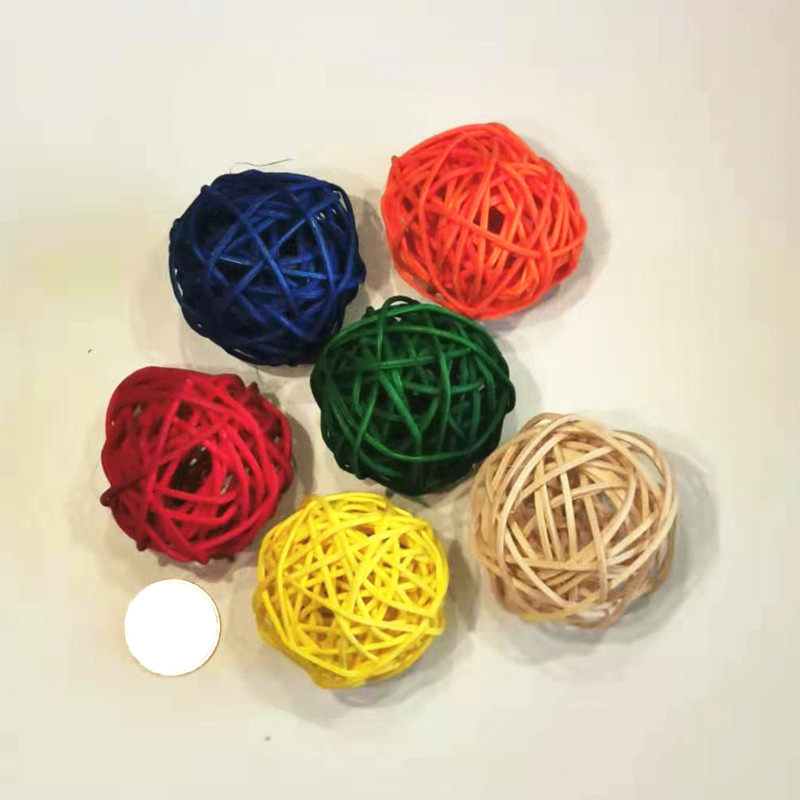 彩色藤球 鹦鹉啃咬玩具球 宠物鸟 虎皮脚下/脚抓/下脚玩具,淘宝优惠券,粉丝福利购,淘宝优惠卷