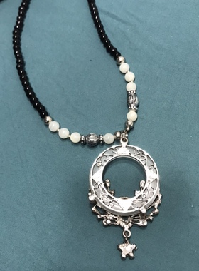 孤品vintage琉璃孔雀动物长款项链