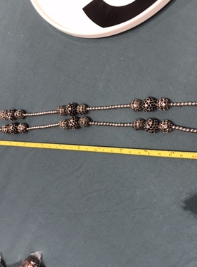 孤品不规则球球简约长款项链银色