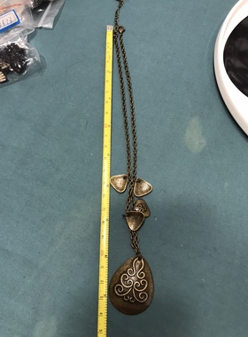 复古水滴吊坠短款项链 3612