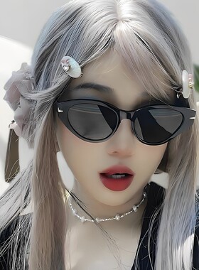 2024新品墨镜女可配近视度数三角形猫眼GM风格太阳镜PS3047