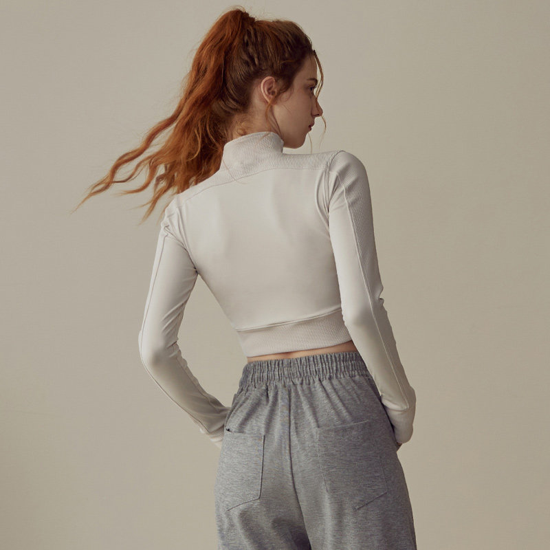 瑜伽服女秋冬款紧身长袖套装跑步健身外套训练骑行飞盘服运动上衣,淘宝优惠券,粉丝福利购,淘宝优惠卷