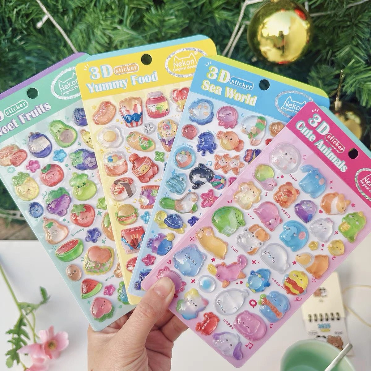 Nekoni 3D立体浮雕趣味水晶贴纸儿童女孩手机水杯DIY奖励贴贴画卡通儿童贴纸手账装饰趣味贴纸钻石浮雕贴画,淘宝优惠券,粉丝福利购,淘宝优惠卷