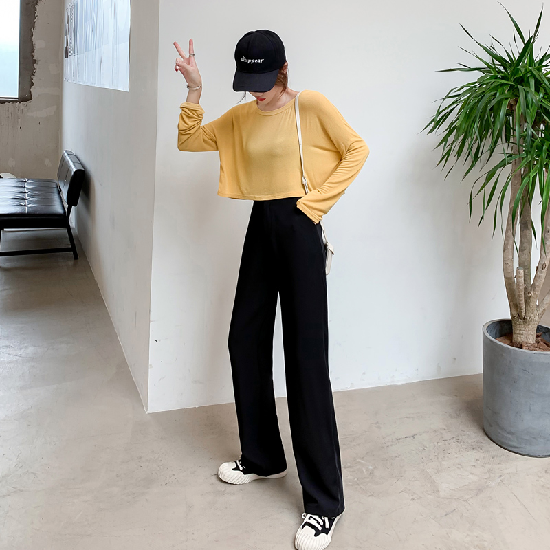 阔腿裤高腰垂感直筒夏季西装裤子 依姿旅休闲裤