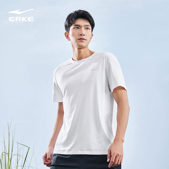 鸿星尔克短袖男夏季新款男士防晒运动冰丝t恤速干衣爸爸衣服上衣