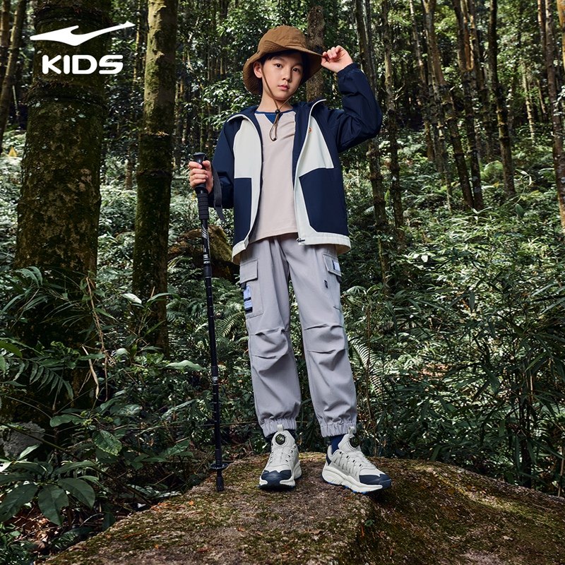 鸿星尔克童装男童外套2026新款儿童冬季百搭风衣女宽松运动服防风,淘宝优惠券,粉丝福利购,淘宝优惠卷