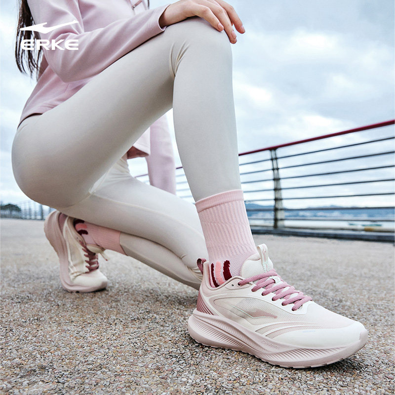 鸣鸥3鸿星尔克女款跑步鞋软底减震运动鞋轻便女鞋减震青少年鞋子,淘宝优惠券,粉丝福利购,淘宝优惠卷