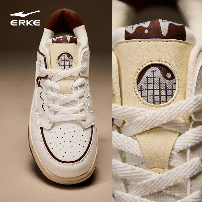 无双华夫饼鸿星尔克板鞋冬季新款复古男鞋情侣休闲鞋子低帮运动鞋 - 图1