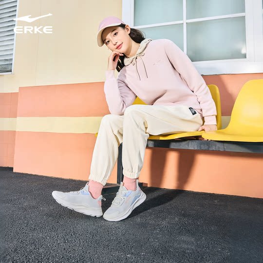 Hongxing Erke women's soft-soled cushioning and wear-resistant running shoes