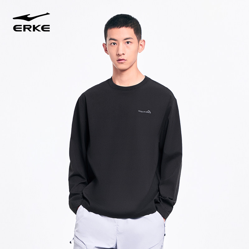 鸿星尔克长袖t恤男款2026春季新款男士户外运动宽松上衣男生衣服,淘宝优惠券,粉丝福利购,淘宝优惠卷