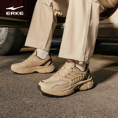 鸿星尔克鱼刺2男鞋运动鞋秋冬新款休闲鞋轻便百搭男鞋增高老爹鞋 - 图0