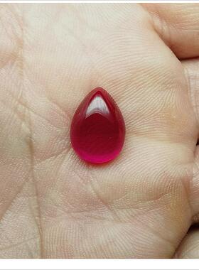 合成红刚玉鸽血红宝石色水滴梨形2X3mm平底素面光面蛋面裸石戒面