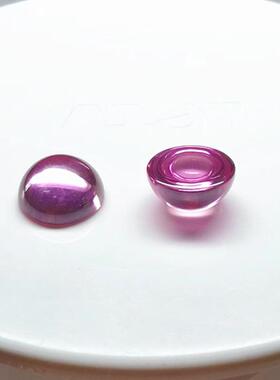 粉红锆石3mm4mm5mm6mm8mm圆形平底素面光面裸石戒面镶嵌首饰彩宝