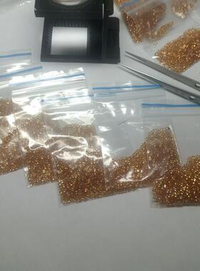 黄水晶裸石戒面彩宝圆形1.0~10mm尖底刻面压电水晶镶嵌首饰配石