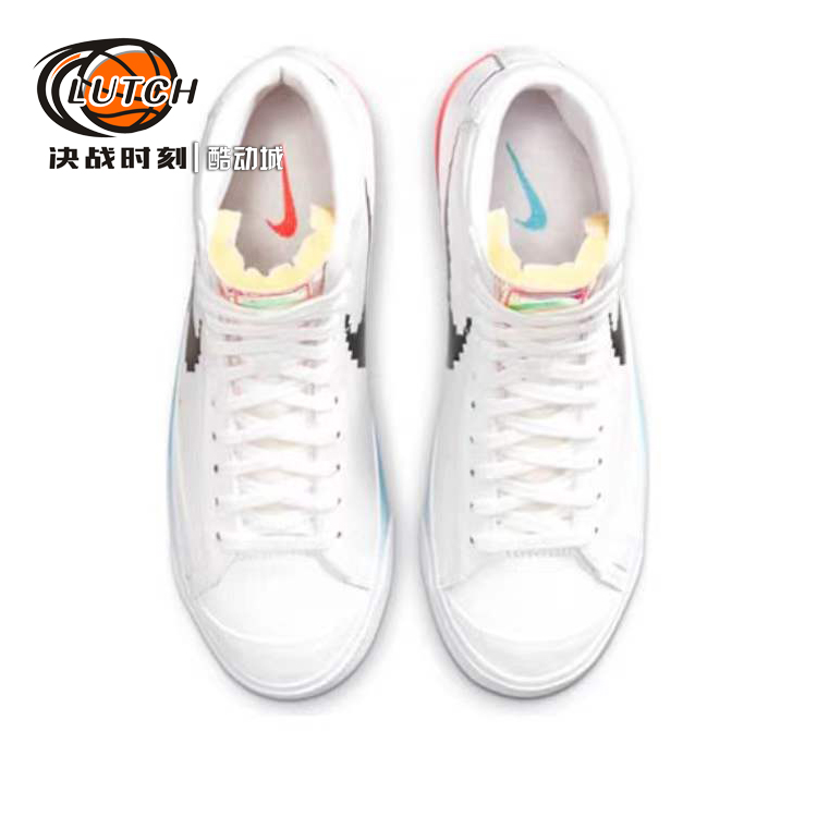 决战时刻Nike Blazer Mid'77英雄联盟电玩开拓者板鞋DC3281-101-图0