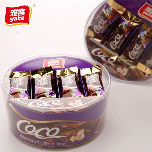 Yake Mocha Milk Chocolate Fragrant Snack Day Day Day Weddance Wedding Candy 115G*2 коробки (альбом какао -масло)