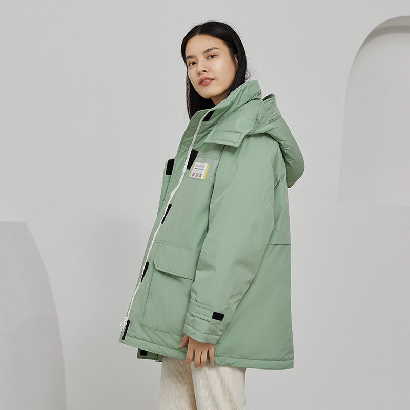 坦博尔 年新款工装时尚羽绒服女短款可脱卸帽冬小个子保暖外套 2021 坦博尔 年新款工装时尚羽绒服女短款可脱卸帽冬小个子保暖外套 2021