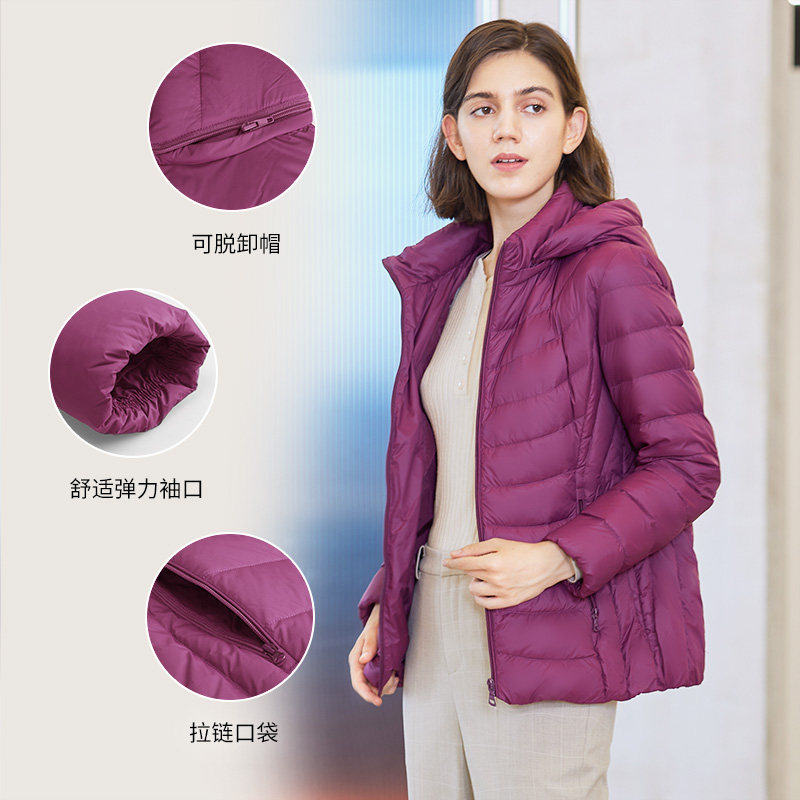 坦博尔2021新品短款轻薄大码羽绒服 坦博尔羽绒服