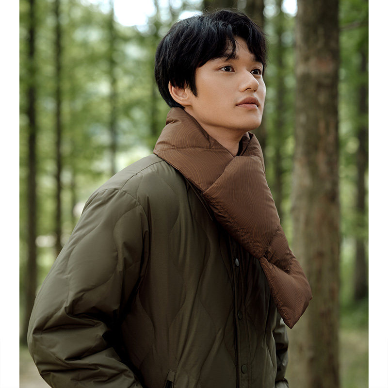 坦博尔新款羽绒防寒护颈秋冬披肩 坦博尔围巾/丝巾/披肩