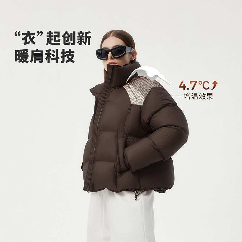 坦博尔短款羽绒服女时尚立领泡芙保暖舒适加厚小个子百搭秋冬外套,淘宝优惠券,粉丝福利购,淘宝优惠卷