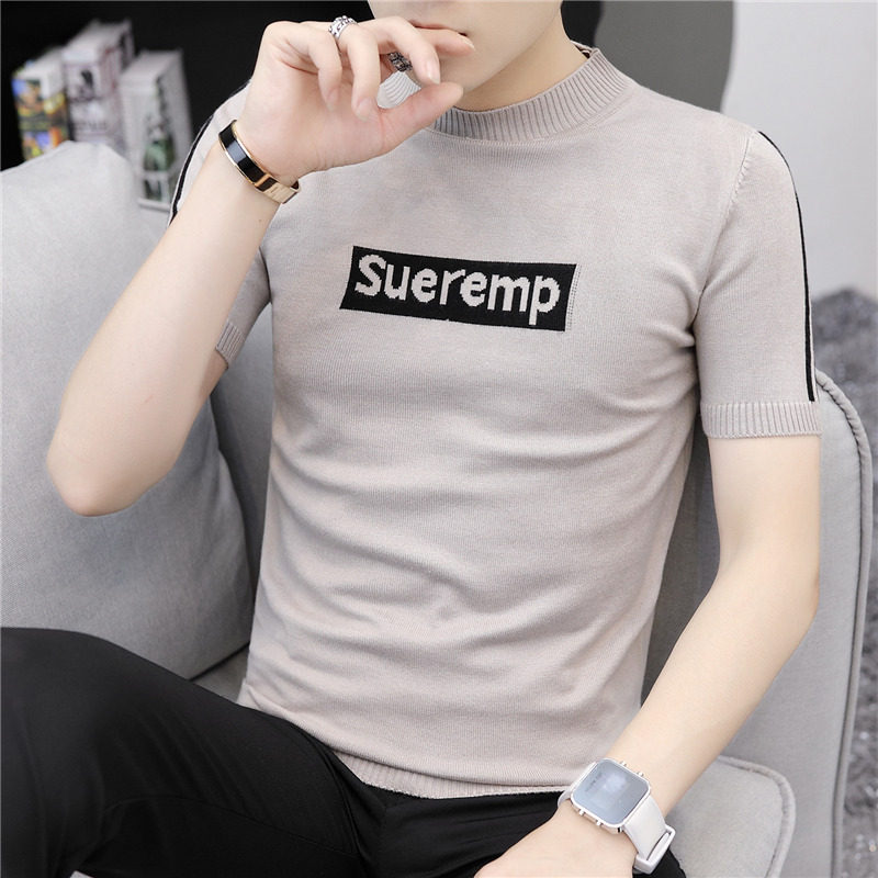 2023新款夏季男士针织短袖潮流小衫 lpwT恤