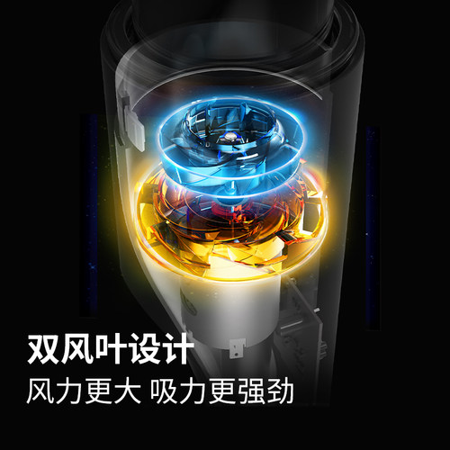 3w吸吹一体多功能吸尘器车载便携式大吸力手持吸尘器无线充电家用 - 图1