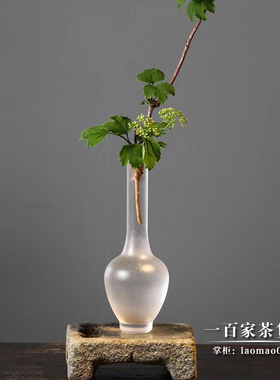 花瓶梁明毓花器琉璃花艺桌面花道