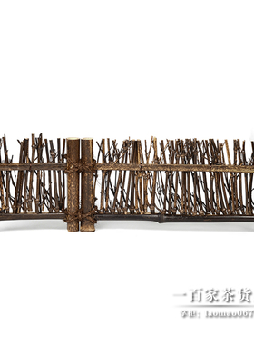 栅栏紫竹屏风复古桌面装饰摆件