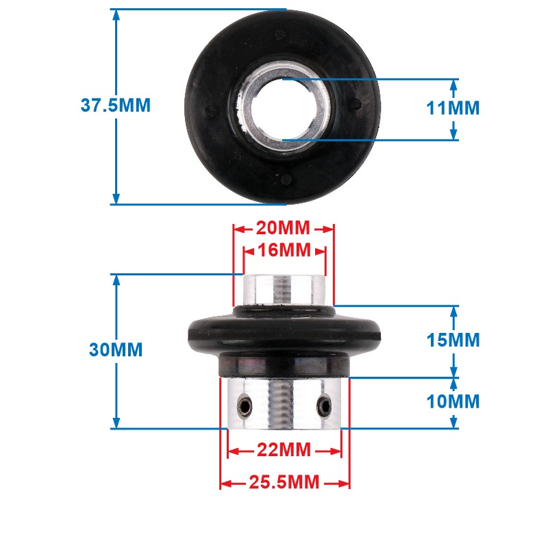 适用于通力电梯测速发电机大轮 测速机轮75MM 37mm测速发电机小轮 - 图0