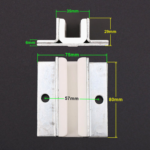 适用于通力电梯导靴 对重副轨导靴 空心导轨 靴衬 80mm*16mm 10mm - 图0