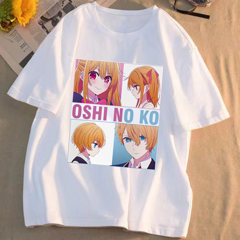 漫画我推的孩子周边短袖t恤男女纯棉衣服动漫cos星野爱露比短裤子 - 图2