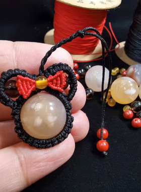 女纯手工制作小挂坠短款手机链小吊坠