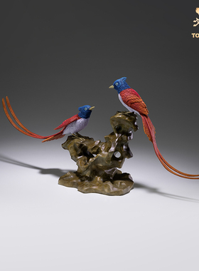 铜师傅全铜中式玄关寿带鸟装饰品