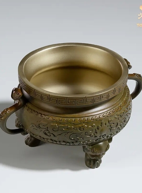 铜师傅铜中式聚宝盆工艺品装饰品