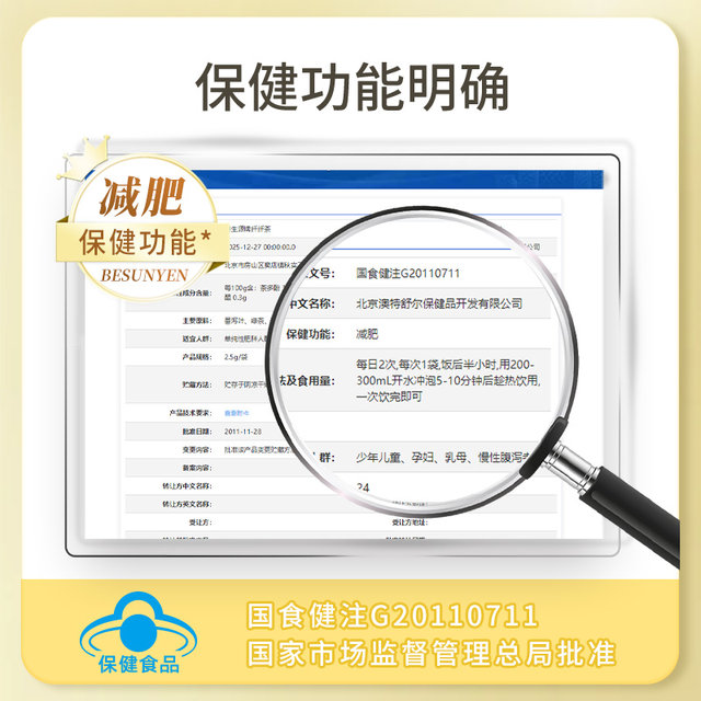 Beshengyuan ຊາ Slimming ຊາສະຫມຸນໄພການຄຸ້ມຄອງນ້ໍາຫນັກ