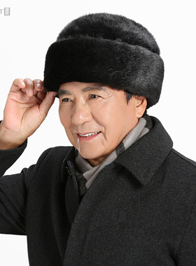 帽子男冬天中老年人爸爸帽