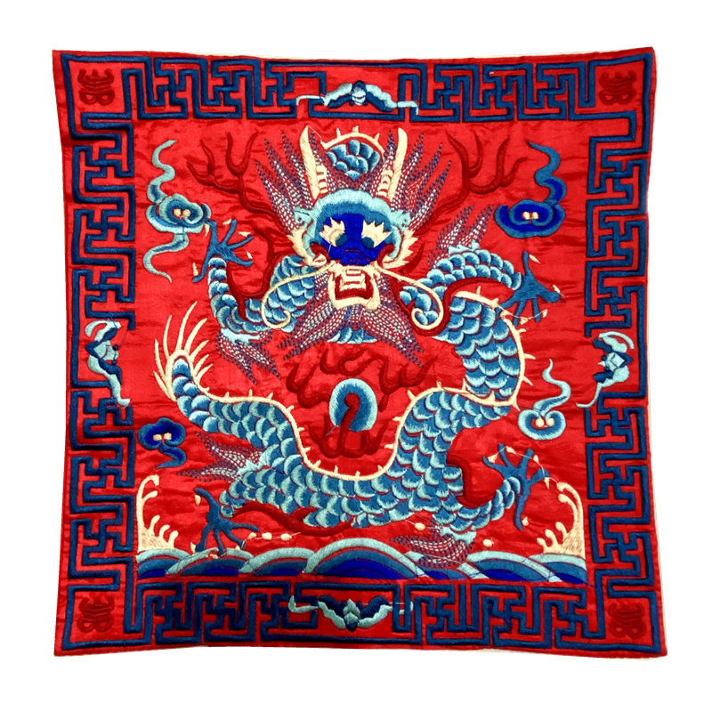 中国风刺绣工艺品清代官服衣服补子diy绣片龙凤仙鹤布贴鼠标垫茶,淘宝优惠券,粉丝福利购,淘宝优惠卷