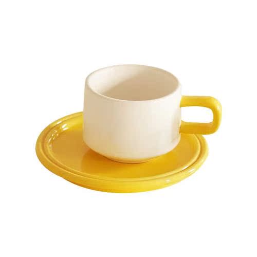 猫与器(MAOYUQI)高颜值北欧咖啡杯拉花杯碟套装陶瓷拿铁杯子女风 - 图3