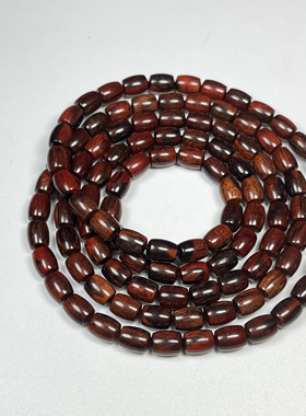 正宗海南红降香花梨公紫黄油鼓珠多圈108手串红降手链满油沉水